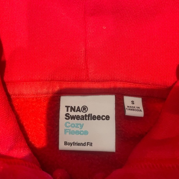 TNA Red Sweatfleece Zip Up Hoodie - Picture 2 of 3
